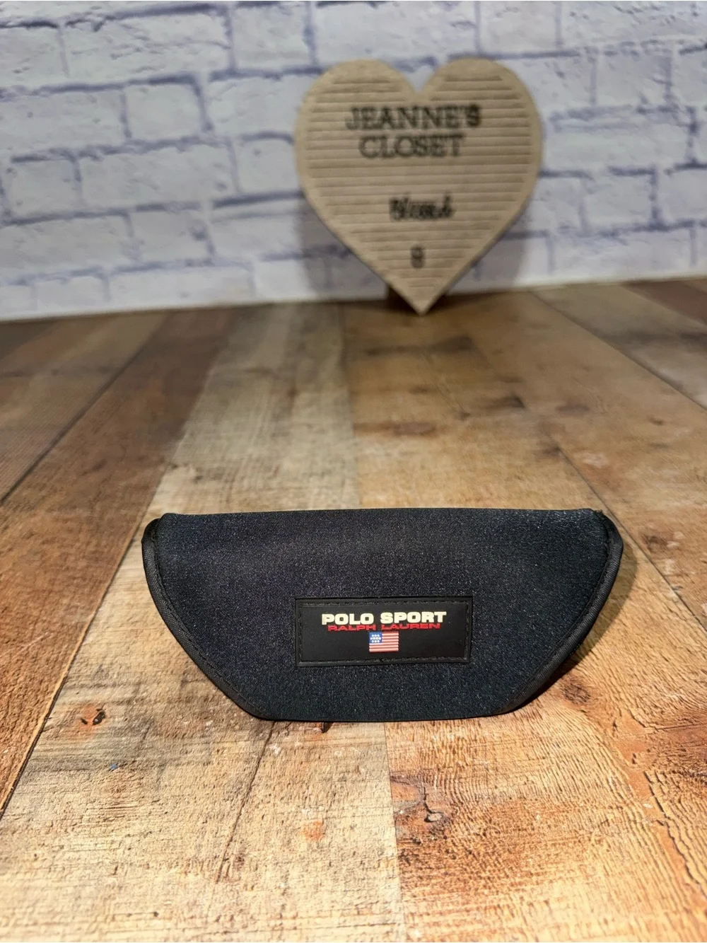 Polo Sport Glasses Case Sunglasses Case Logo Soft Black.  Pre owned grea
